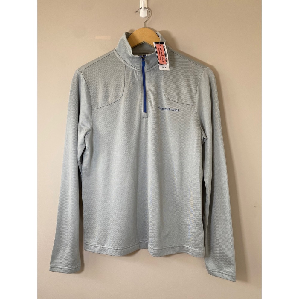 Vineyard Vines NWT Mens Performance Quarter Zip Pullover Grey XS Long Sleeve